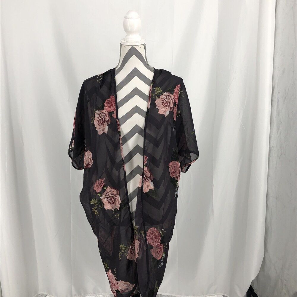 Live 4 Truth Multicolored Floral Kimono Duster Long Size Medium